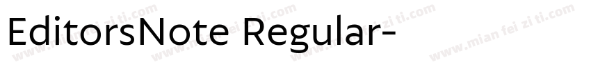 EditorsNote Regular字体转换